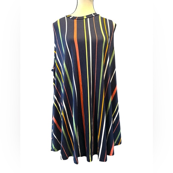 Lane Bryant Striped Multicolor Sleeveless Tunic - Picture 1 of 6